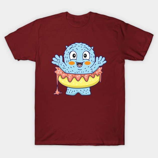 Monster donut cute T-Shirt by Mako Design 